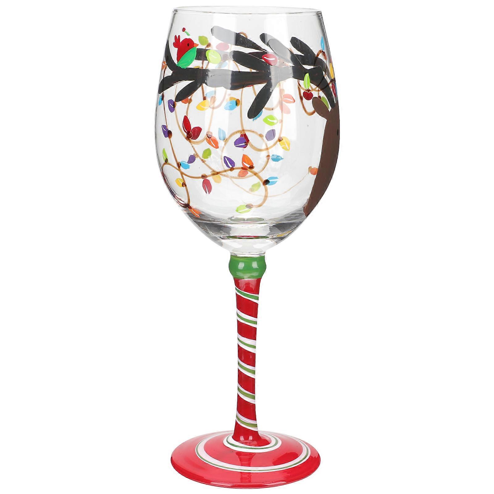 Red Goblets Decorations Christmas Hosts Hotels Xmas Pattern 22x8cm 1Pack