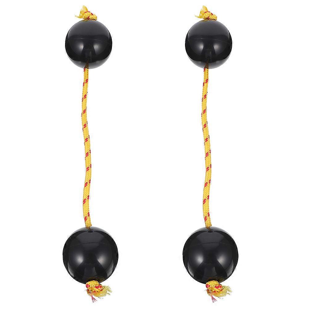 African Hand Instrument Kids Instrument Small Percussion Instruments Round Edges Climbing Rope Musical Intellectual Development 2Pcs