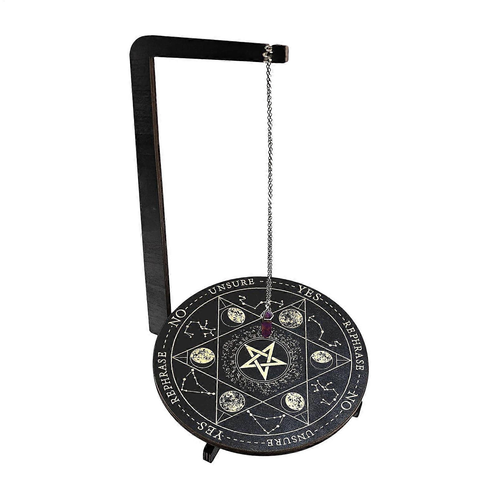 Pendulum Stand, Wooden Altar Board for Ritual, Meditation, Tarot