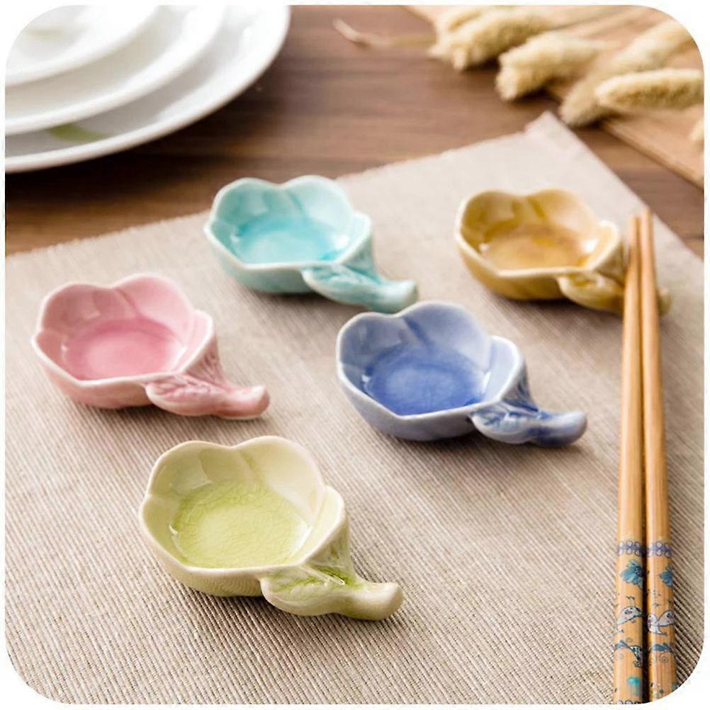 Compact Ceramic Chopstick Rest and Spoon Holder for Picnics Beach 3Pcs