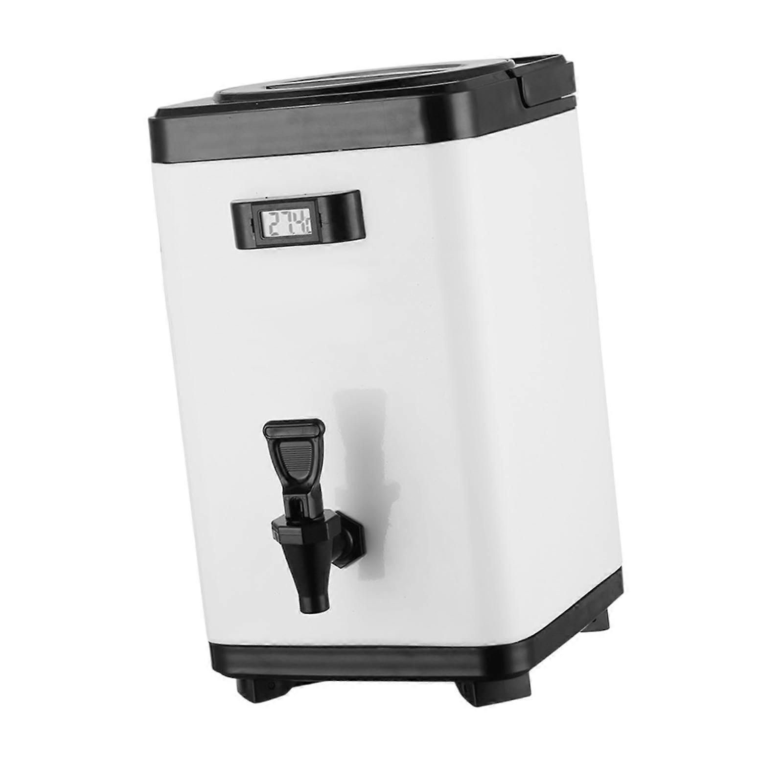 Hot and cold beverage dispenser, milk bucket, doublelayer insulated ice bucket for porridge, camping, commercial, outdoor, 8L