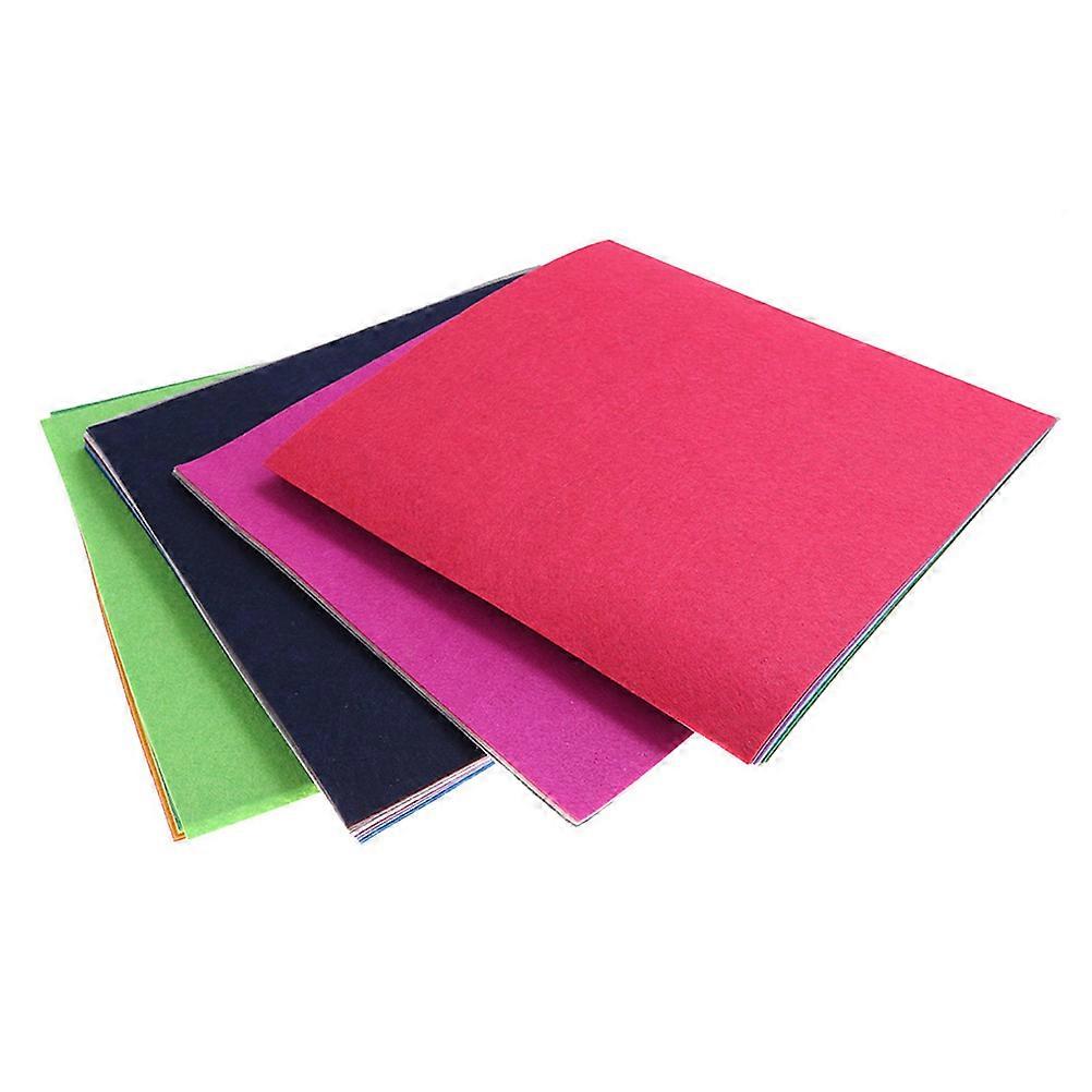 Feuilles de tissu non tissé bricolage travail d’artisanat Matériel multicolore 15x15cm Découpe Collage Couture 40Pcs