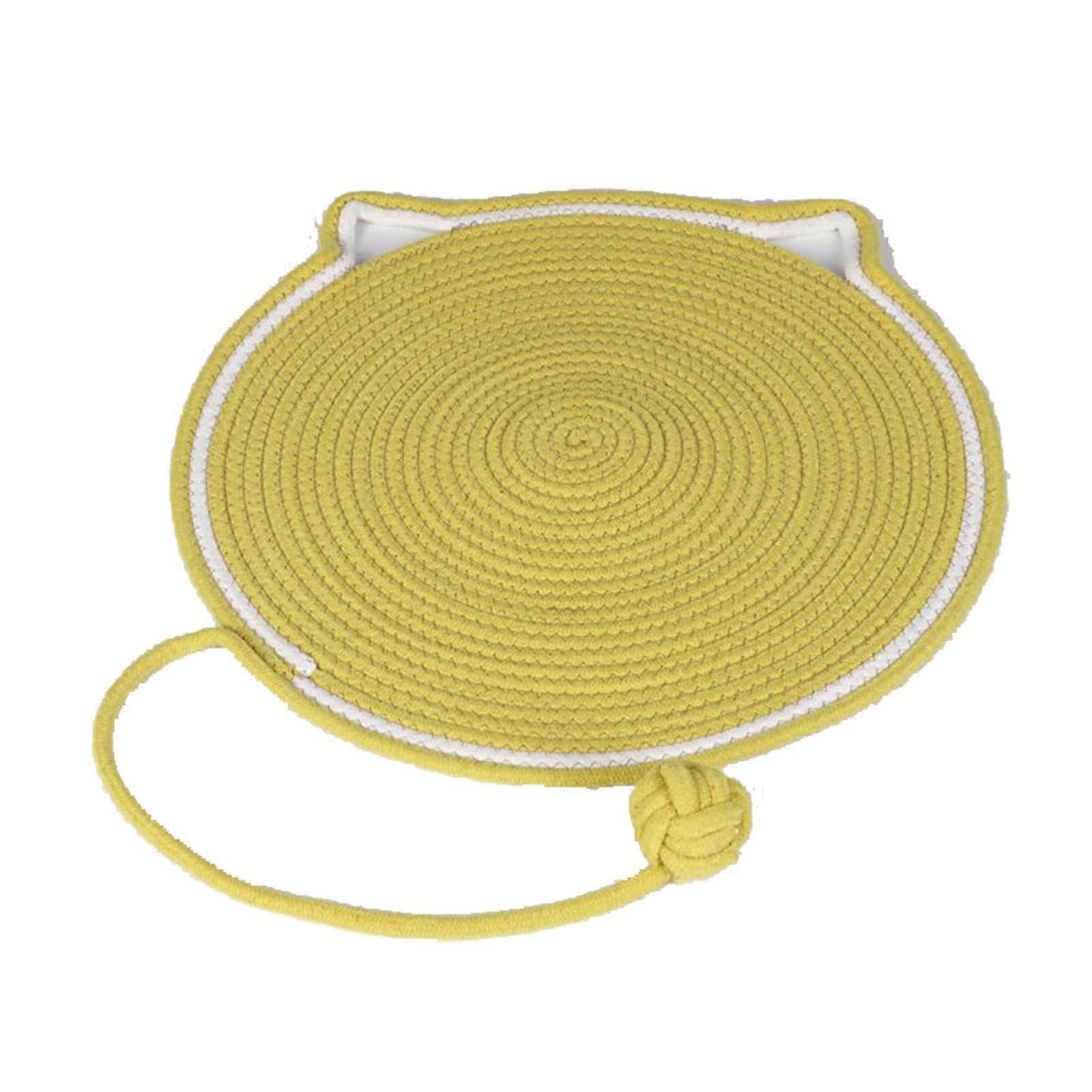 Doublesided cat pad with interactive toy, thick cat scratcher mat for bed or wall
