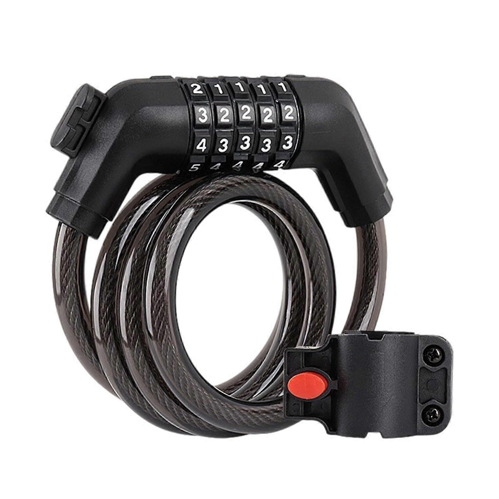 Durable steel cable lock, bicycle combination lock, code security, theft protection, for bicycles Ref: 1978