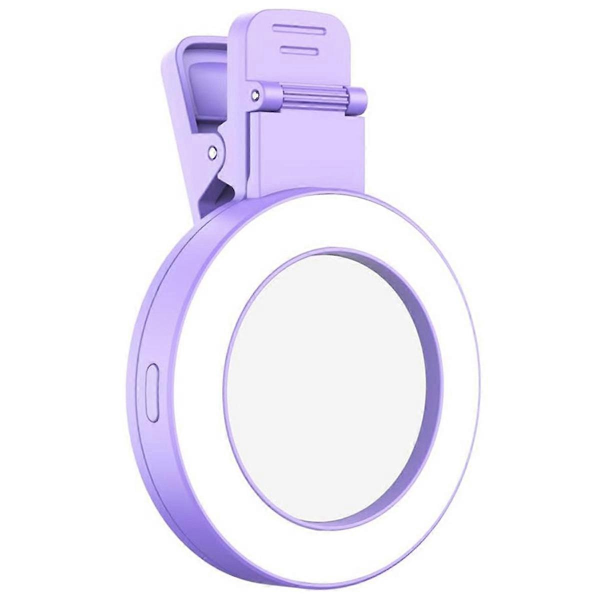 High Quality 3 Light Modes Selfie Light Clip 180 Rotatable Ring Light LED Phone Light Rechargeable Selfie Mirror