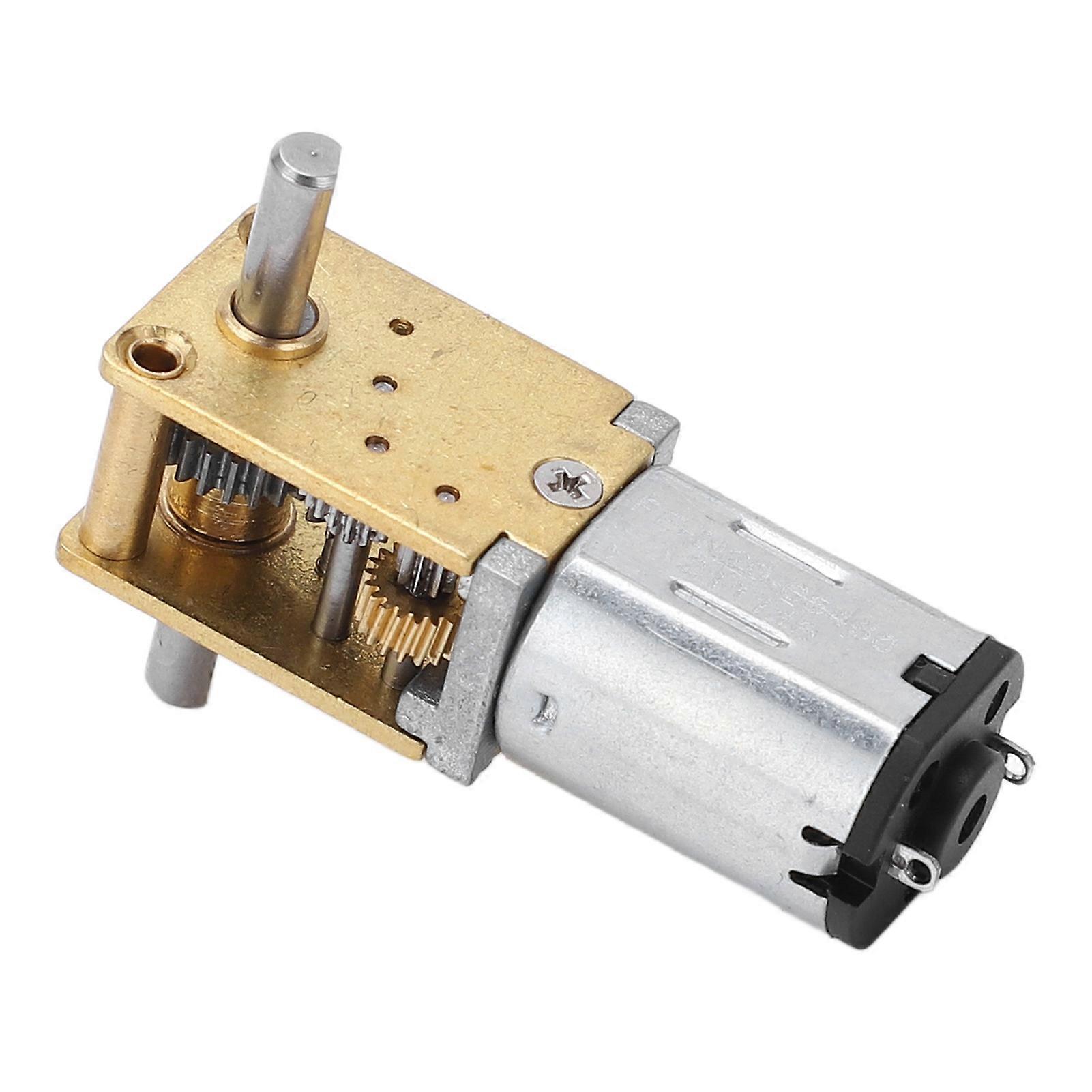 Gear Motor Speed Reduction Dual Output Shaft Worm Brushed Large Torsion for Machine DC12V 200RPM 