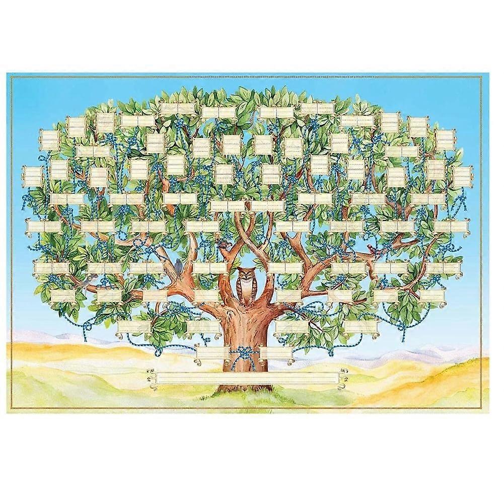Family Tree Chart 6Generation Genealogy Poster Blank Fillable Ancestry Chart Model A