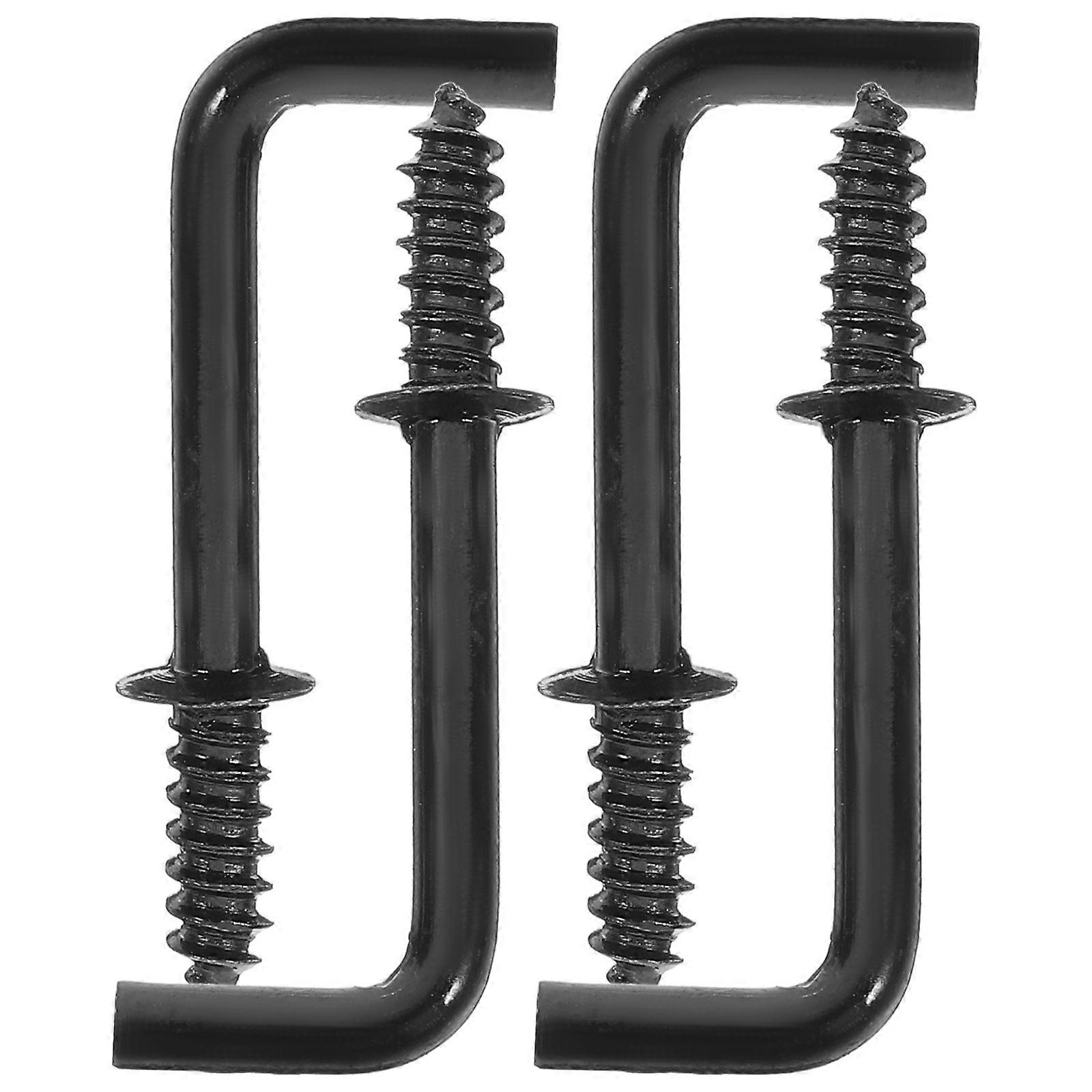 100pcs Metal Screw-In Hooks L Secure Fixing Hooks Self-Tapping Screw Hooks Hanging Jewelry Hooks Mini Square Bend Hooks Antique Screw in Hooks for Wal