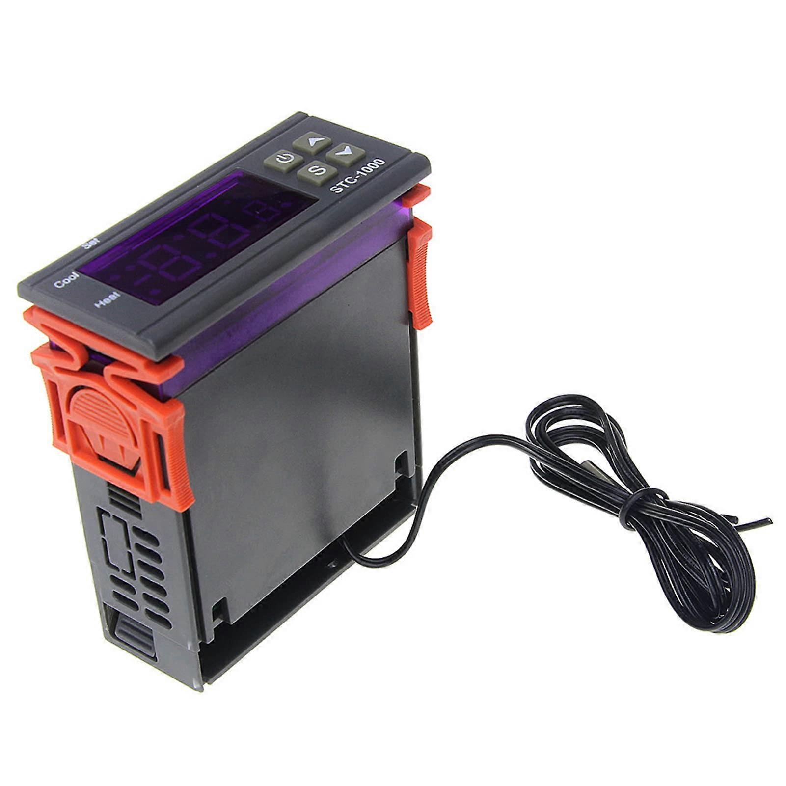 Programmable Microcomputer Thermostat with Heating and Cooling 50℃ to 99℃ Digital Display