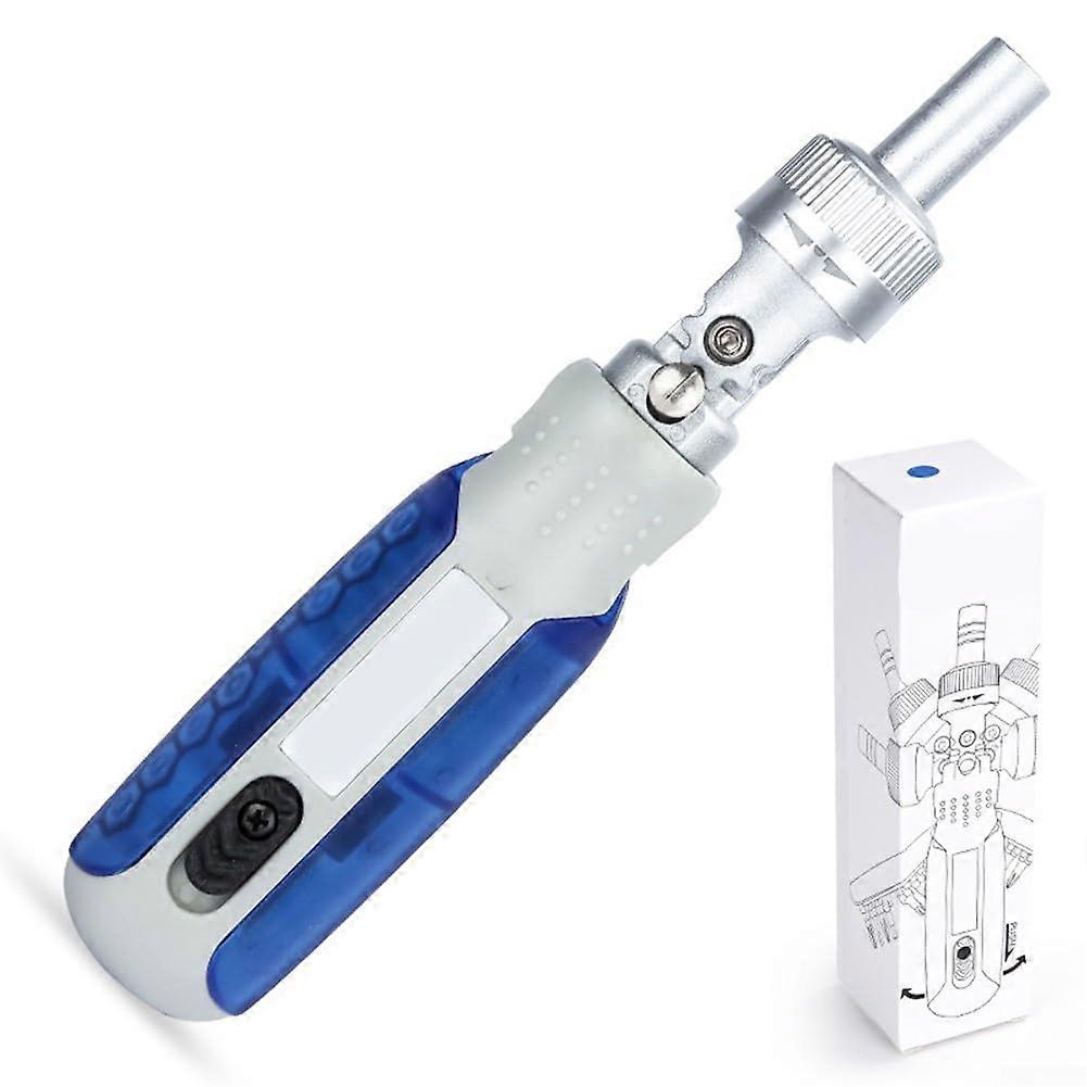 Professional 14 in 1 Ratchet Screwdriver Set with 180° Multi-Angle Rotation, Lightweight Alloy Steel for Furniture and Electronics Repair, Blue