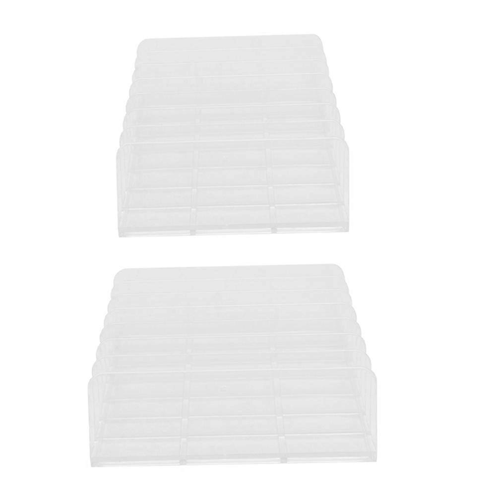 Vanity Organizer Cosmetics Container Multi-Grid Organizer For Dressing Table Organization 17x12.5cm Plastic Organizing 2Pcs