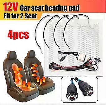 12V Universal Auto Beheizte Heizung Heizung Sitzpolster 6 Stufen Rundschalter Kohlefaser Winter Wärmer Sitzbezüge KIt