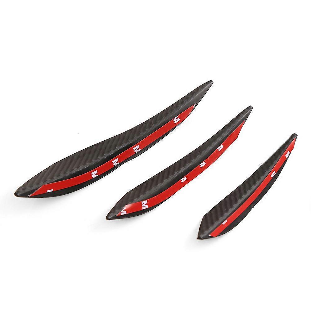 Bumper Guard Strip Universal Car Bumper Cover Easy to Stick Carbon Fiber Pattern 6Pcs