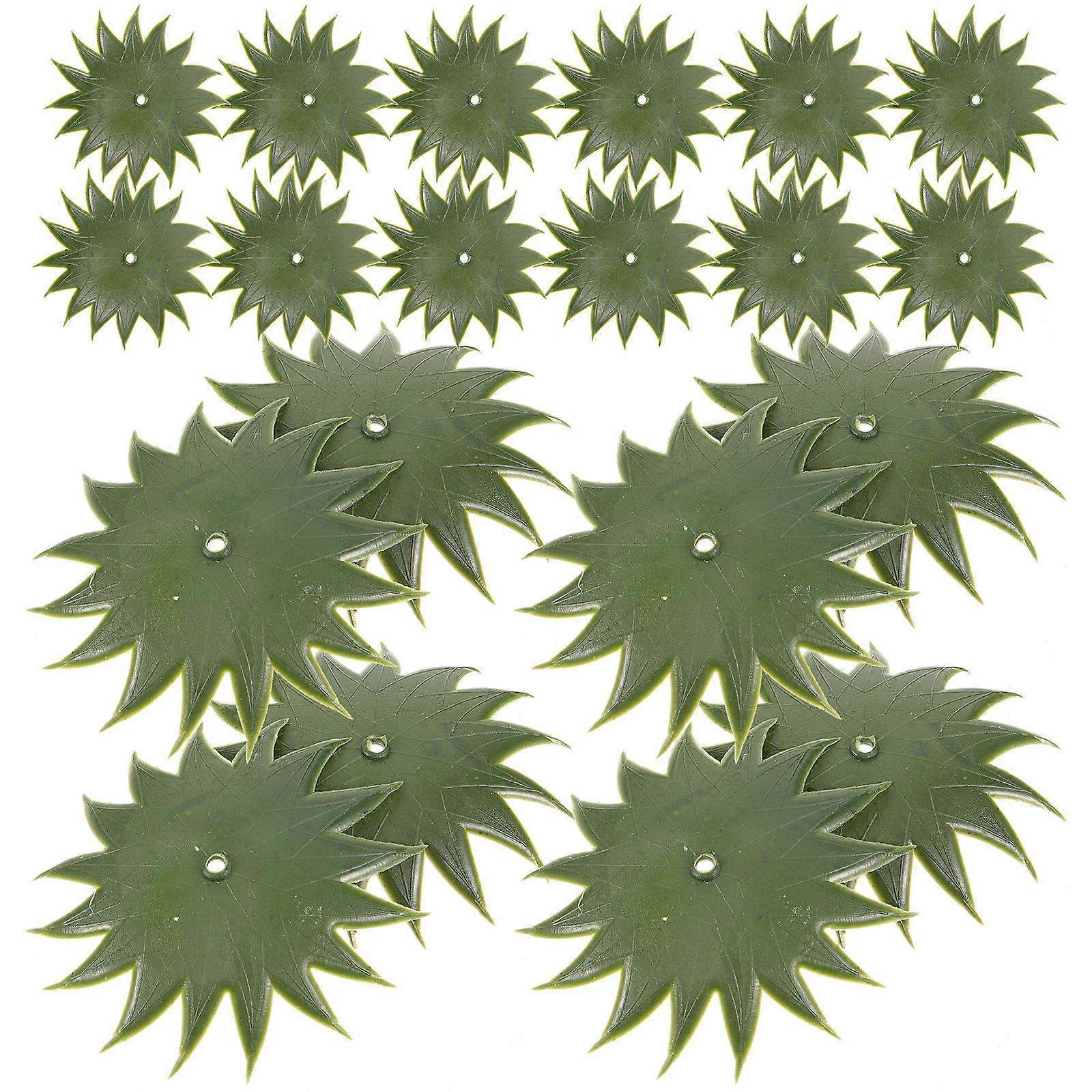 50pcs Artificial Plastic Flower Calyxes in Olive Green for DIY Craft Projects and Flower
