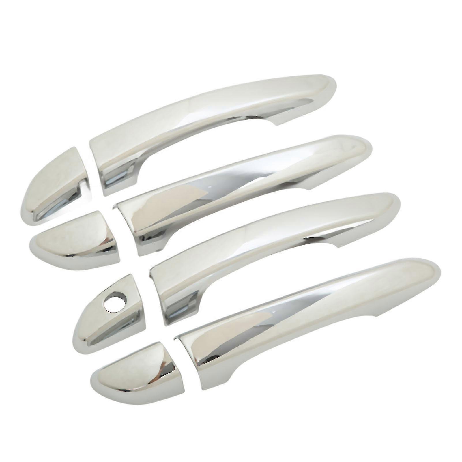 Car Outside Door Handle Cover with Caps Mirror Chrome Replacement for Compatible with Certain Brands 2014-2019 LHD