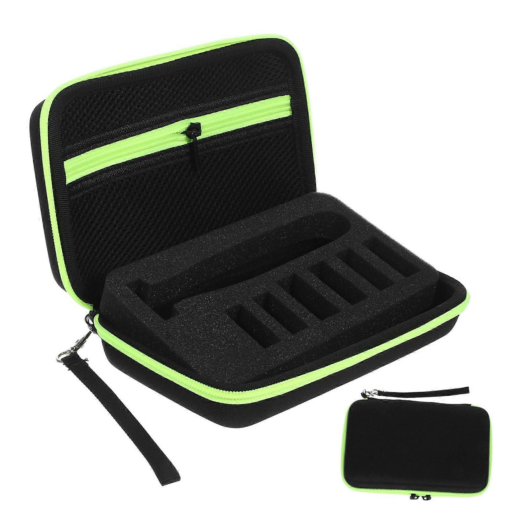 Pressureresistant Razor Storage Box, EVA Protective Case for Razor, Antidrop Shaving Container, Green Razor Holder
