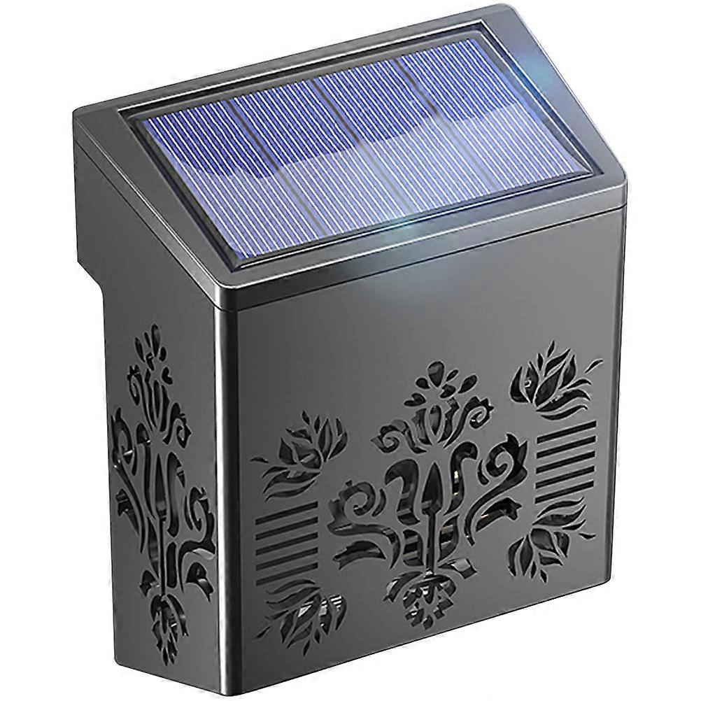Solar Powered Outdoor Wall Light for Garden Pathways – Warm Light Decorative Solar Lamp for Patios, Fences, Decks & Courtyards