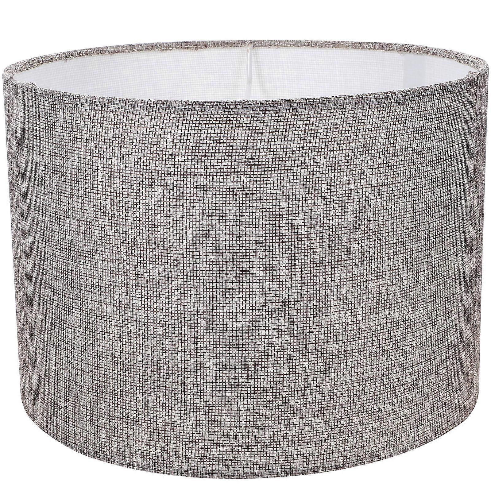 Cylindrical Desk Lamp Shade Fabric Light Cover Bedside Replacement E27
