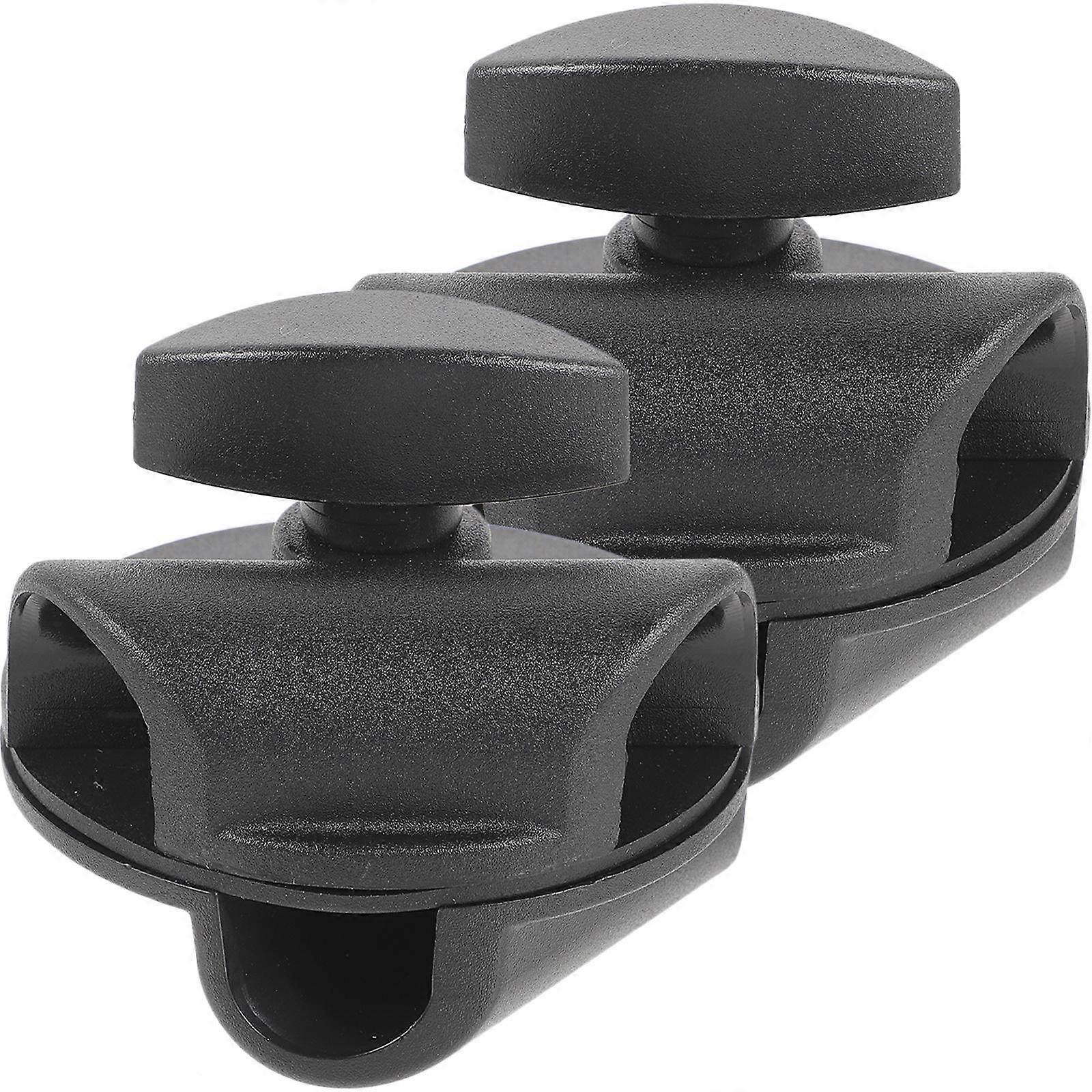 Mic Clips Microphone Arm Clamps for Adjustable Use 2Pcs Durable Black Clips