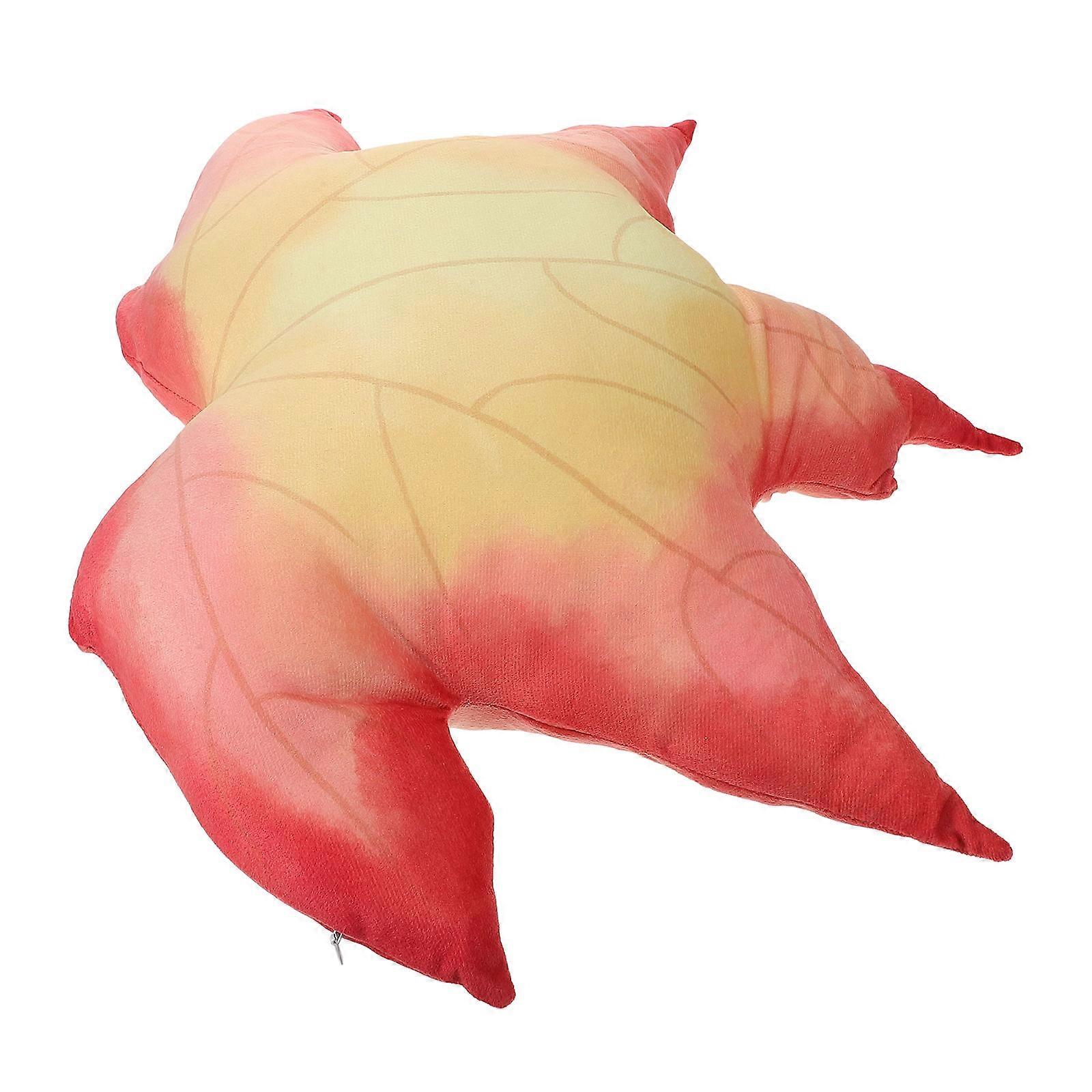 Leaf Shaped Throw Pillow, Soft Couch Cushion for Home Decor, Gradient Maple Leaf Design for Sofa, Bedroom, Car Use
