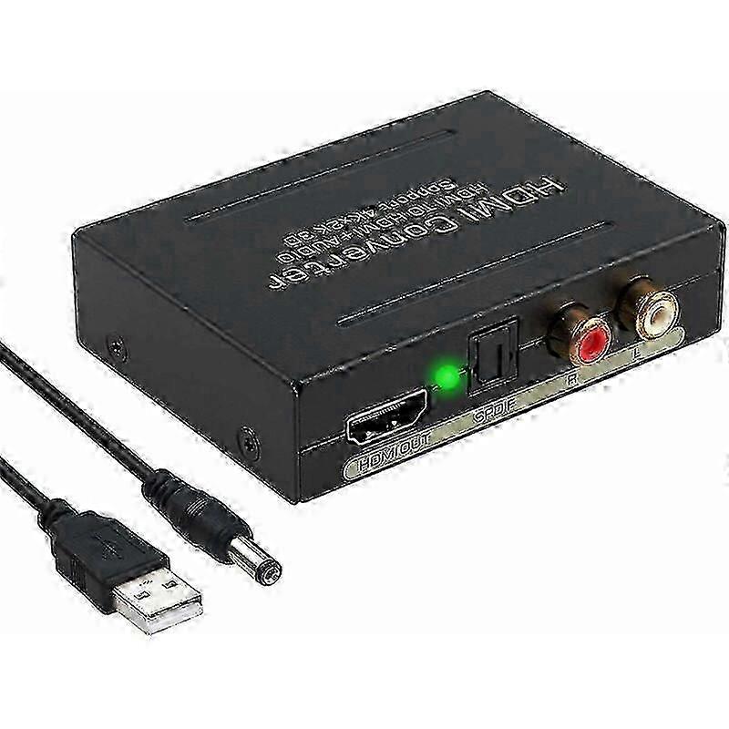 4k Hdmi To Hdmi Audio Splitter, Offers Seamless Audio And Video Transmission With 3 Audio Edid Settings, Supports Digital To Analog Conversion And