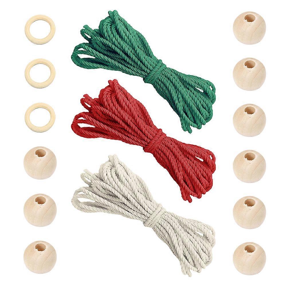 Boho Style Macrame Tapestry Kit Rice Color Diy Wall Hanging Craft For Home Decoration 1 Set