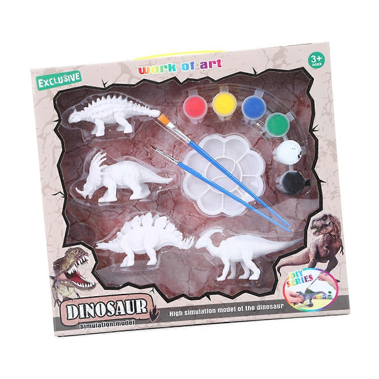 1 set of dinosaur painting kit for DIY graffiti, for little dinosaur fans