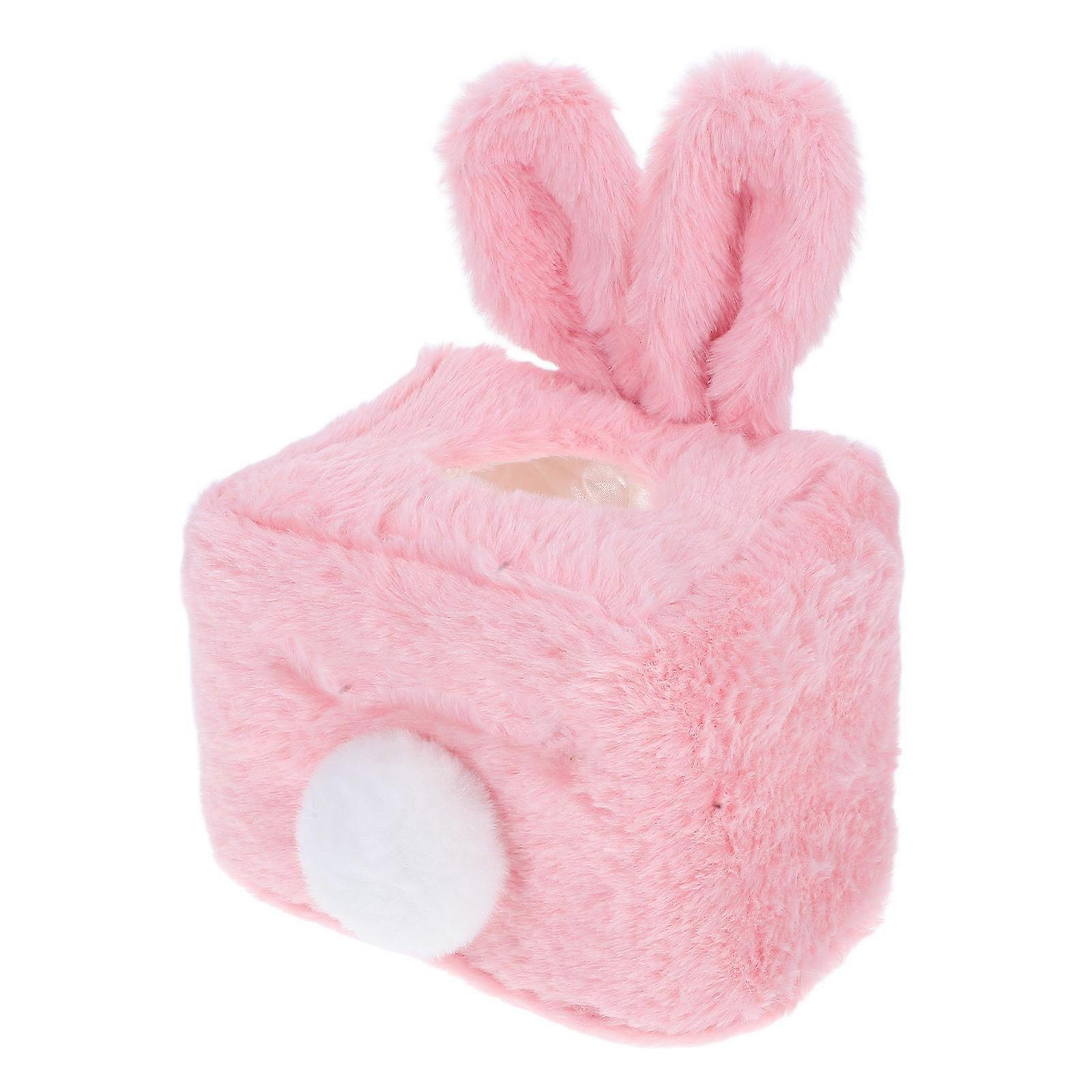 Cute Fuzzy Tissue Box Plush Napkin Organizer Modern and Simple Design for Home Use 1Set