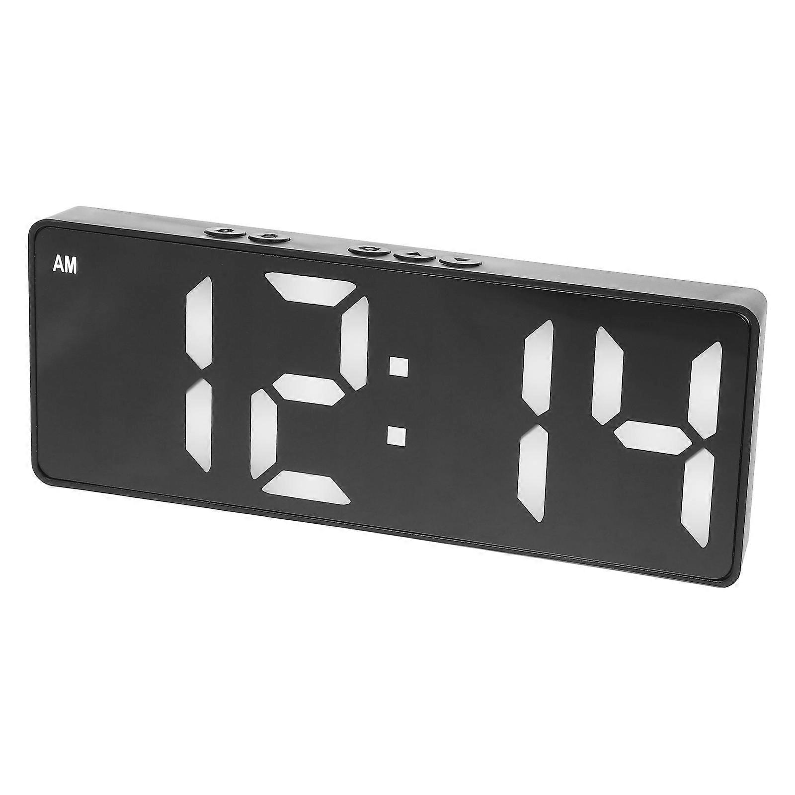 Bedroom Alarm Clock Small Digital Clock Heavy Sleepers Suitable Black Color 16X6.2CM Size 1Pack