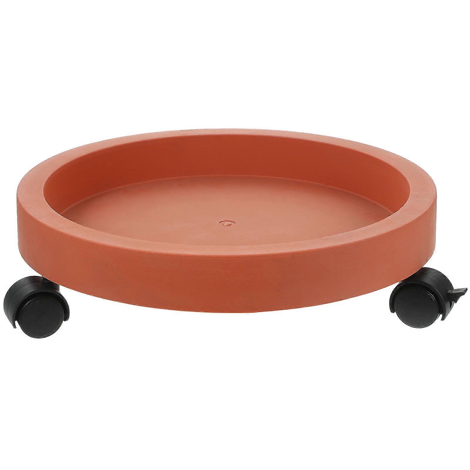 Movable Flower Pot Tray with Universal Wheels for Round Shape 1 Pc