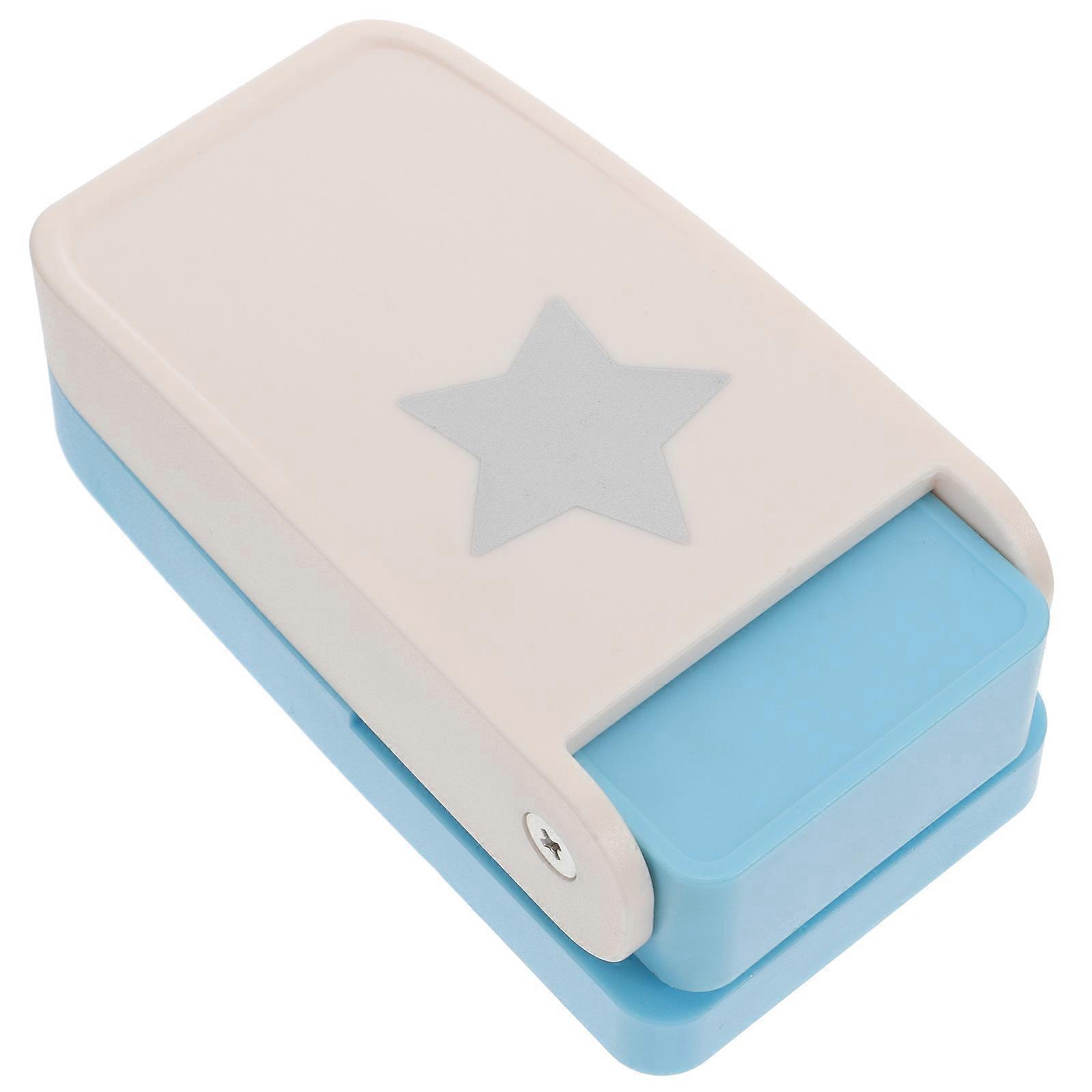Portable ABS Alloy Paper Punch for Kids Art Crafts with Ergonomic Handle Easily Locked Assorted Color