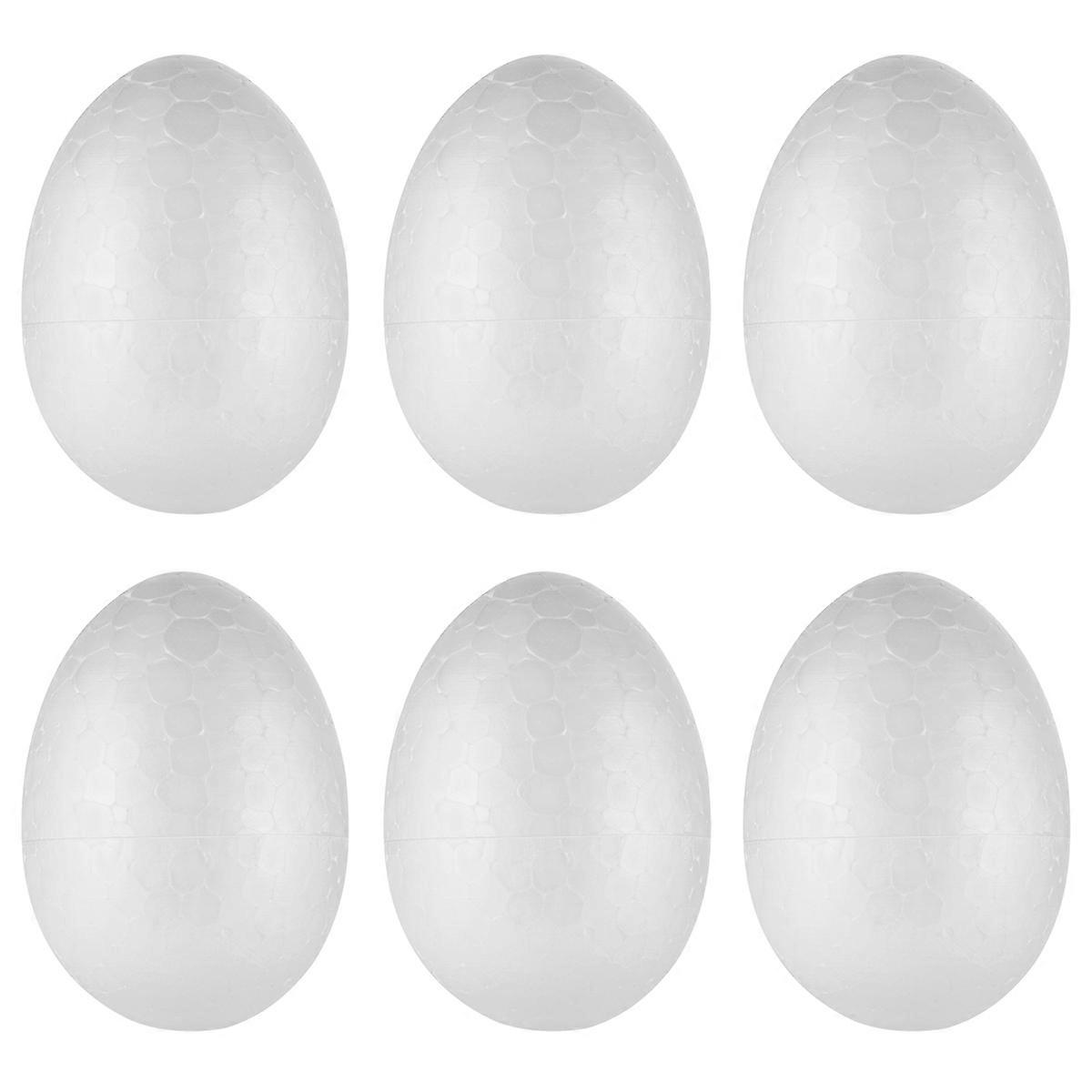 50pcs Foam Eggs White Craft Polystyrene Eggs For Spring Easter Decorations Making Handmade Diy Painting School Projects