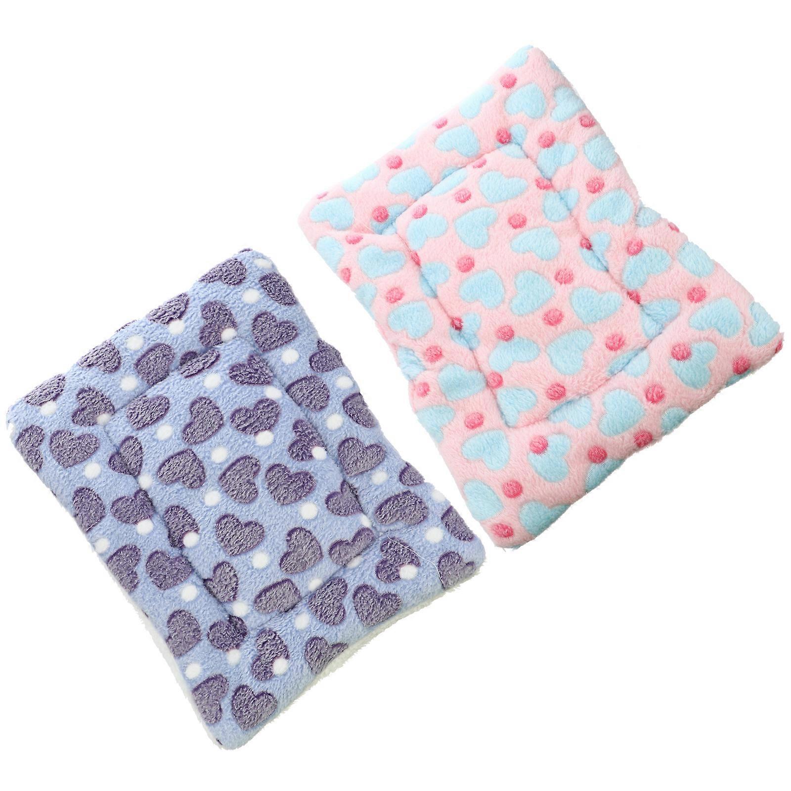 2pcs Pet Dog Cat Sleep Blanket Mat Bed Nest Pad Cushion Warm Mattress