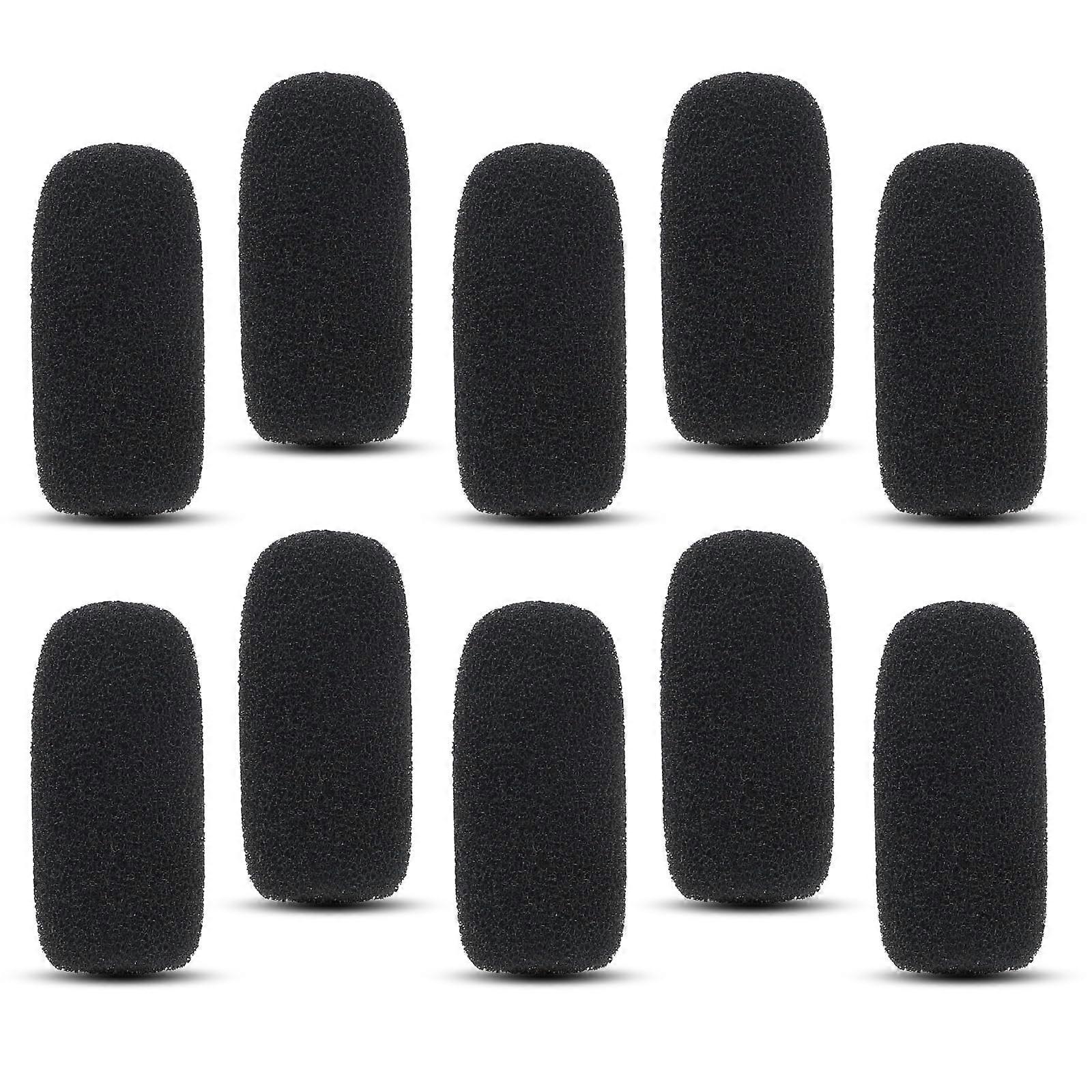 Foam Windscreen Pack For Lavalier And Headset Microphones Dense Mini Wind Protection Noise Reduction Black Pack Of 10
