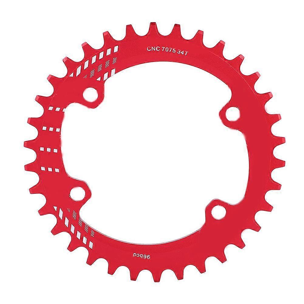 BCD 96MM Narrow Wide Chainring Single Chain Ring for M6000 M7000 M8000 (Red 34T)
