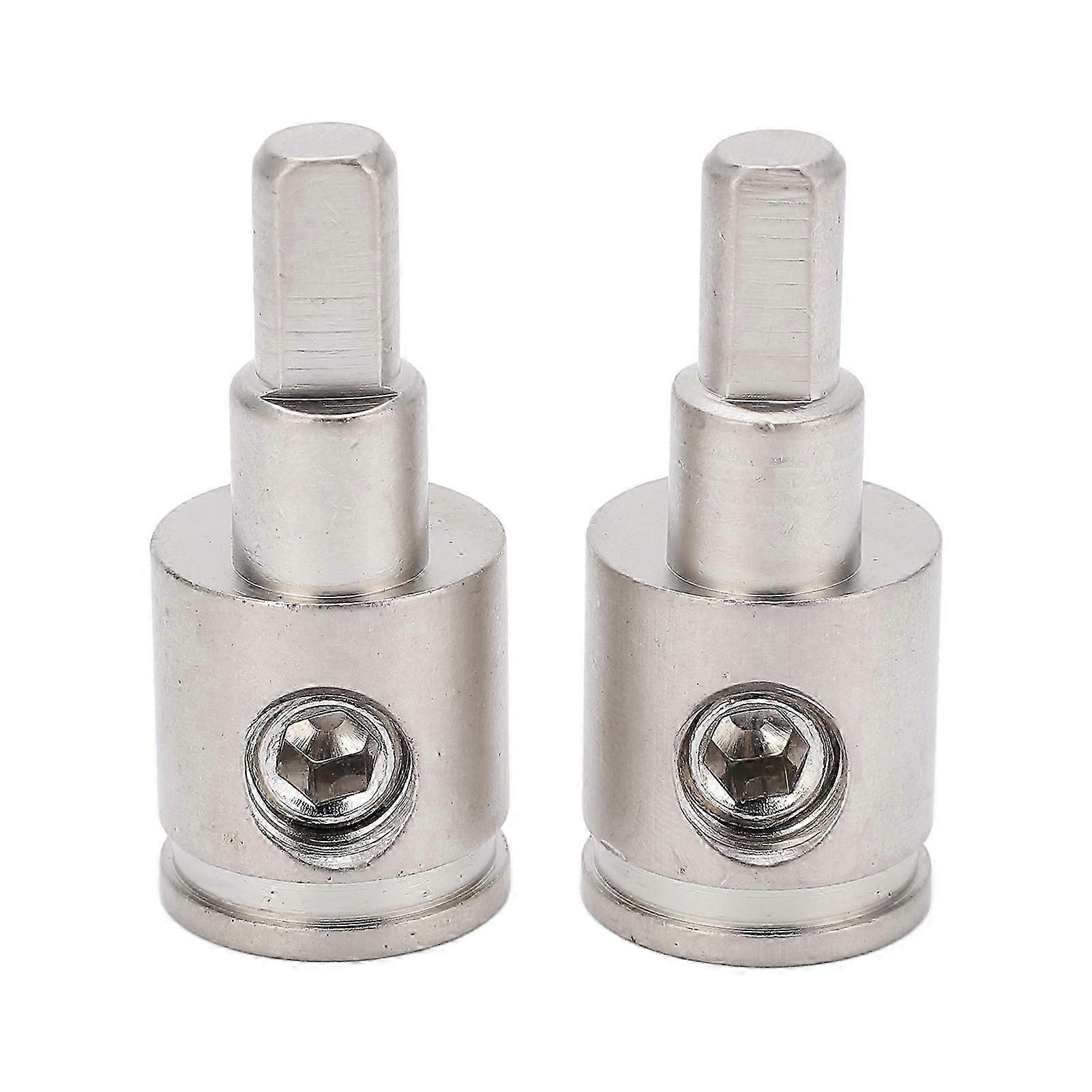 2pcs High Power Brass Nickel Plated Amp Input Reducer Adapter 0 Gauge to 4 Gauge for Vehicles