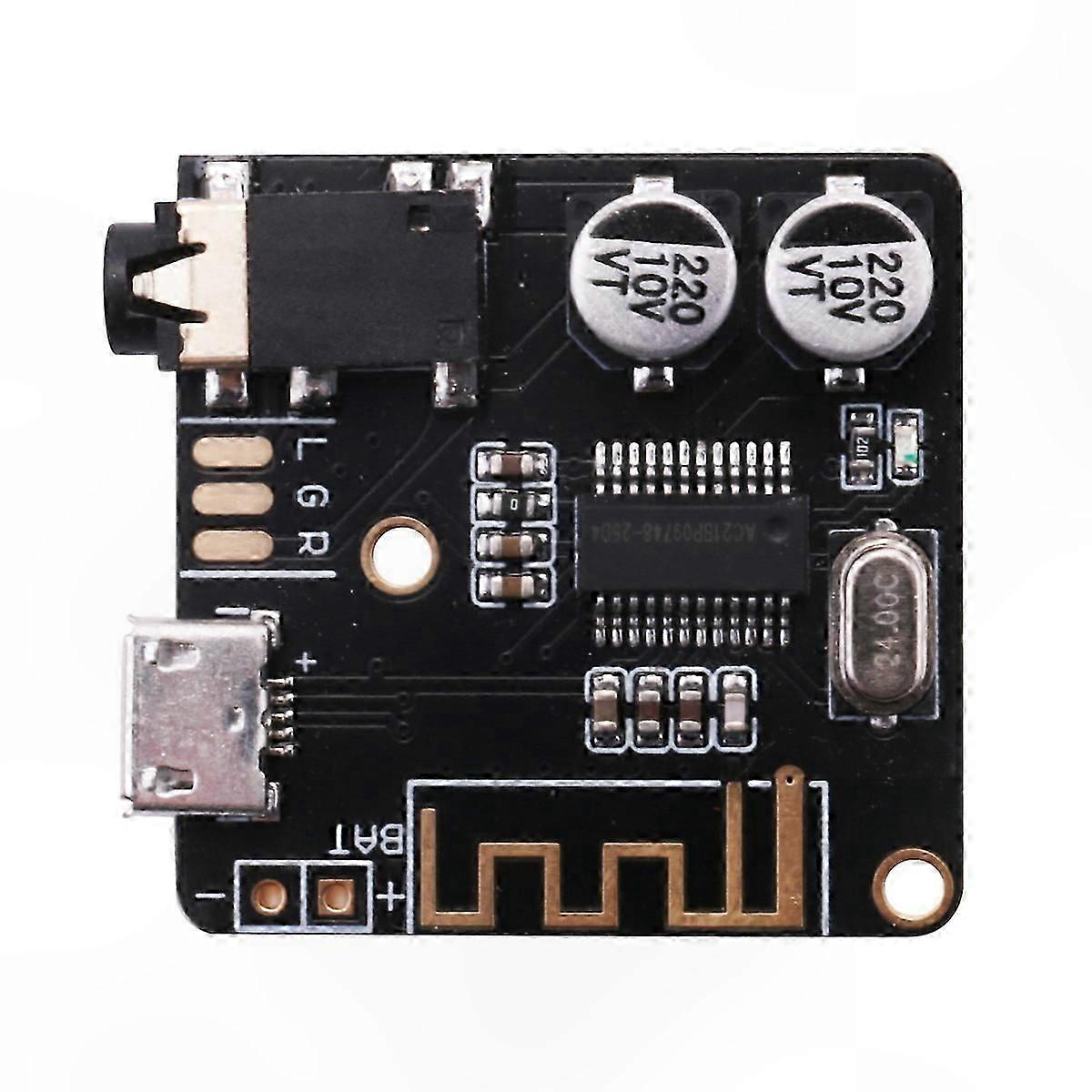 Wireless Audio Decoder Board with BT5.0 MP3 Receiver Black