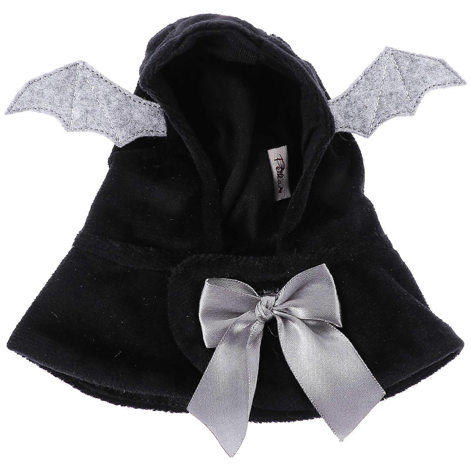 Fantasia de capa para animais de estimação com capuz, capa quente para cães feita de algodão com design em forma de morcego, 1 peça
