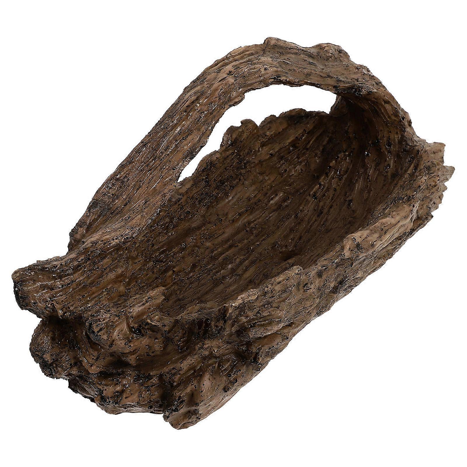 Light Brown Creative Plant Pot with Synthetic Resin Material for Storage Use in Gardens or Balconies