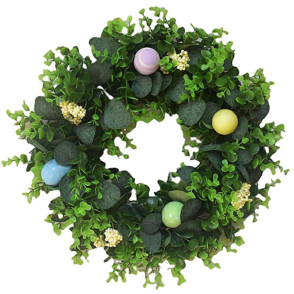 Front Door Pendant Wreath For Homeowners 42X42X6Cm Easter Style Circular Decorative 1Set
