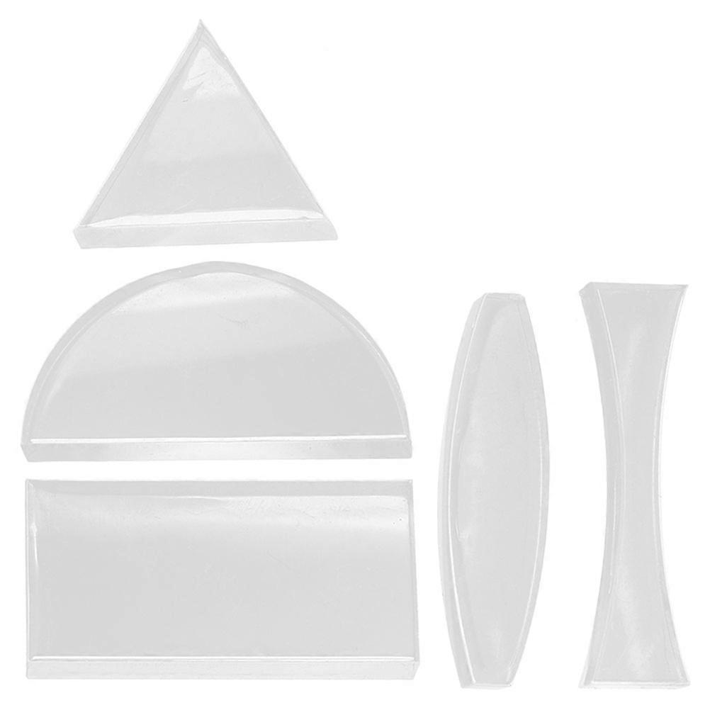 Transparent Glass Optical Lens for Teaching Physics with Concave Convex Design 5pcs