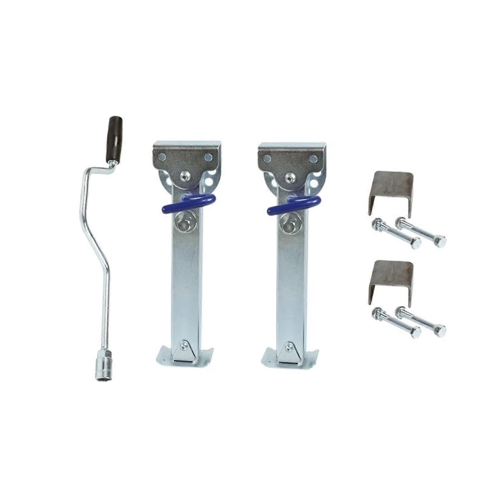 Trailer Jack, Stable Drop Down Legs for Caravan Parking, RV Camper Support, Adjustable Height 350-490mm, Corrosion Resistant
