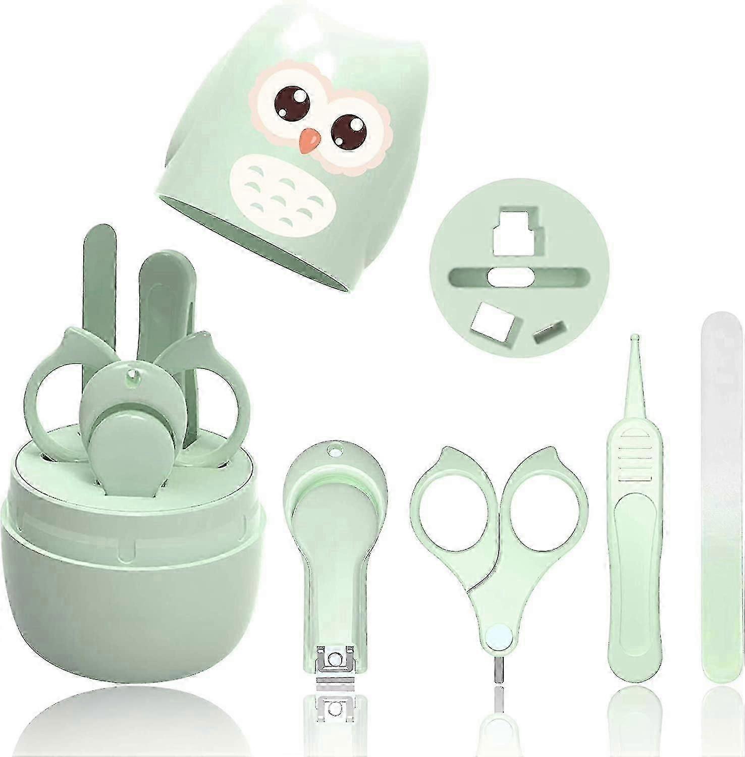 Baby Manicure | 4-in-1 Kit with Case, Nail Clippers, Scissors, File and Tweezers | Baby and Toddler