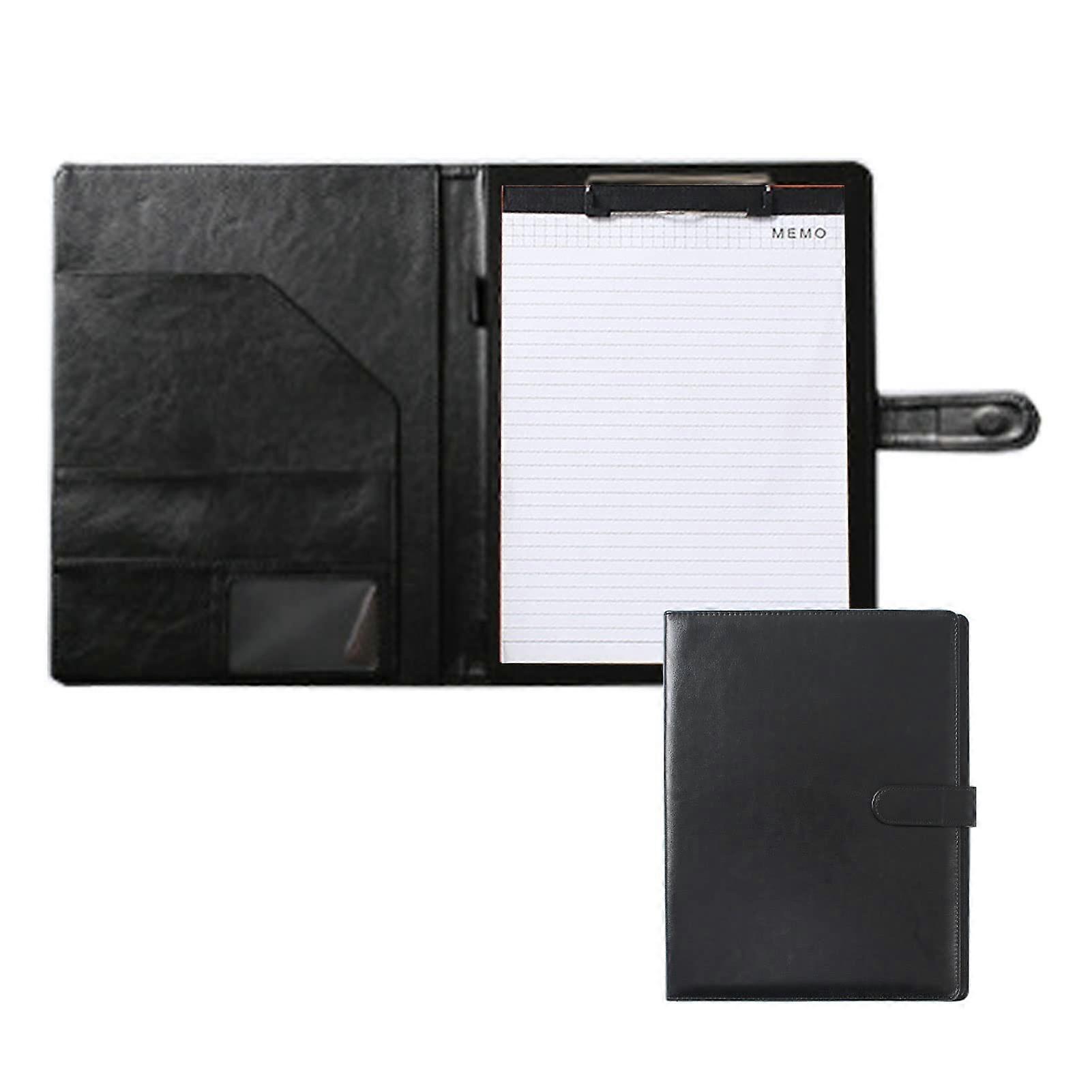 Writing Case A4 Conference Folder Leather (Colour: Black)