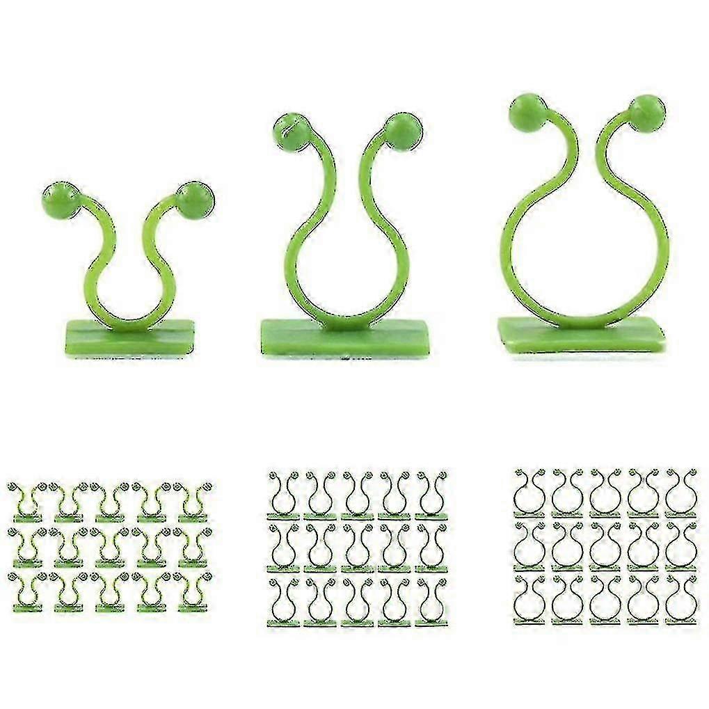 120pcs Green Invisible Wall Vine Fixing Clip, Plant Climbing Fixing Device Self-adhesive Fixing Hoo