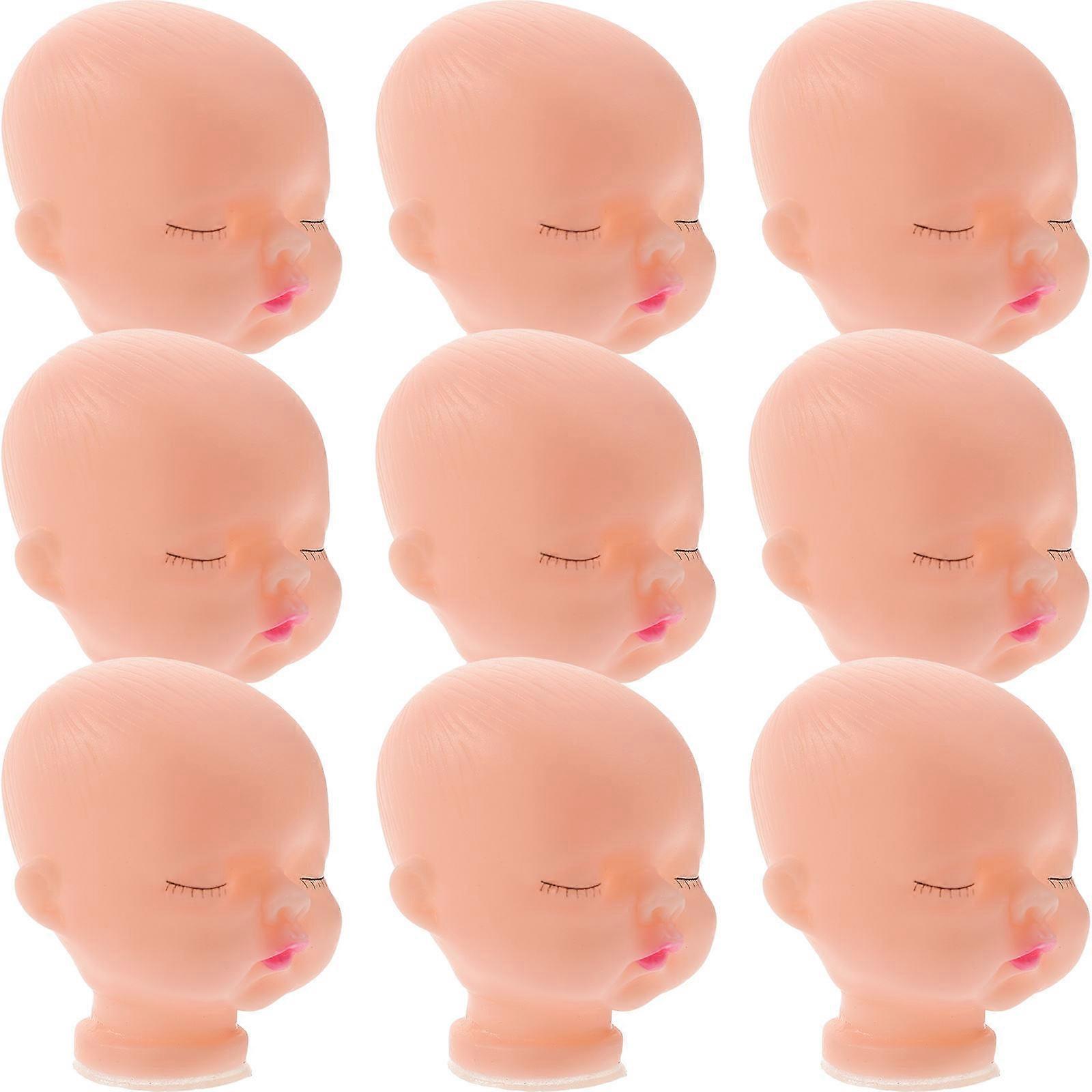 10pcs Doll Heads Keychain DIY Accessories for Crafts, Handmade Tiny Heads for Doll Decoration, Keychains & DIY Projects
