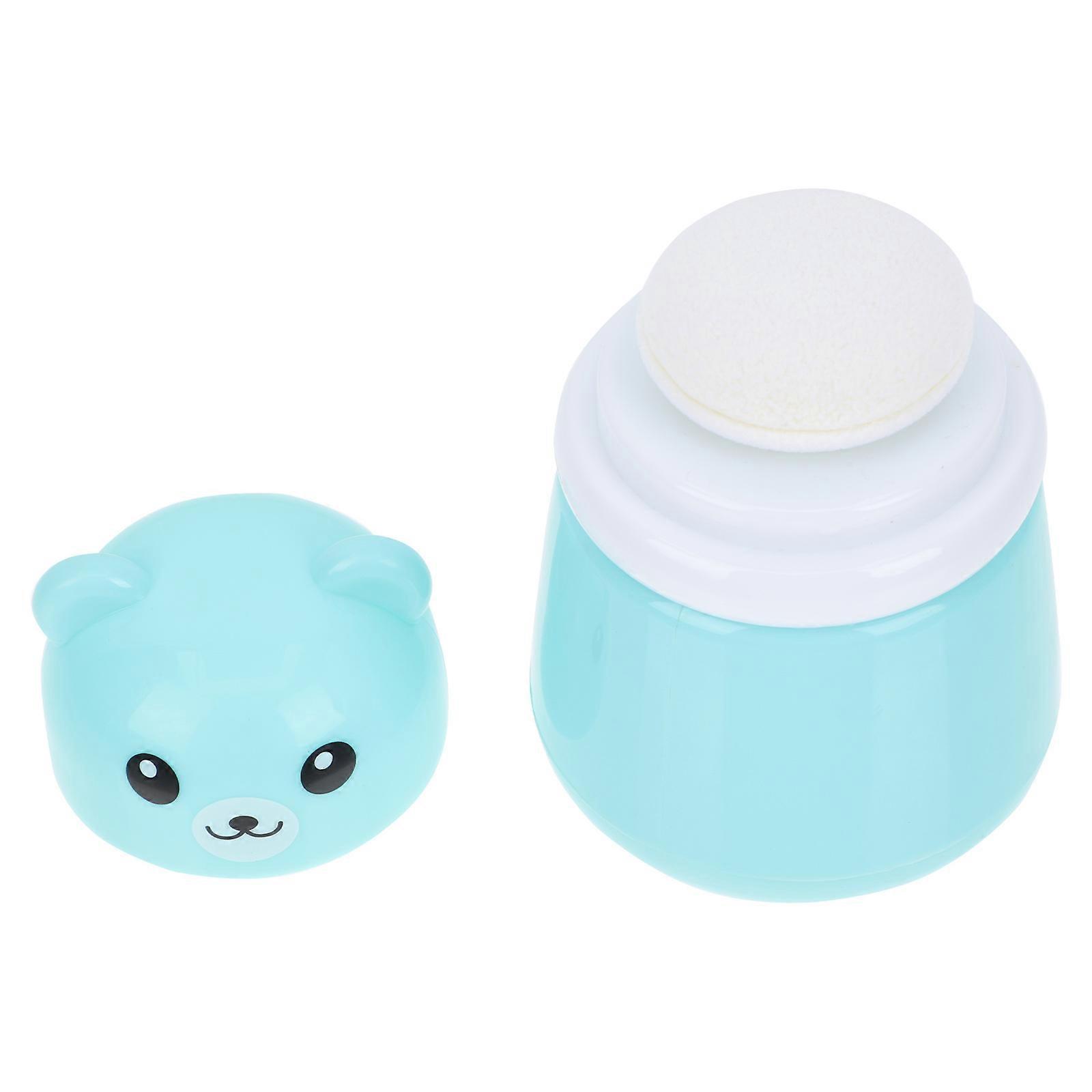Case with Sponge and PP Material Blue Cartoon Design Large Capacity for Home Use Storage 3.5oz