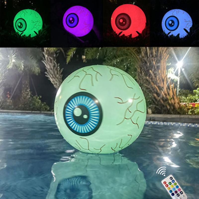 40cm Large Lighting Beach Ball Remote Control Color Changing Floating Pool Light Inflatable Cordless Led Halloween Decor