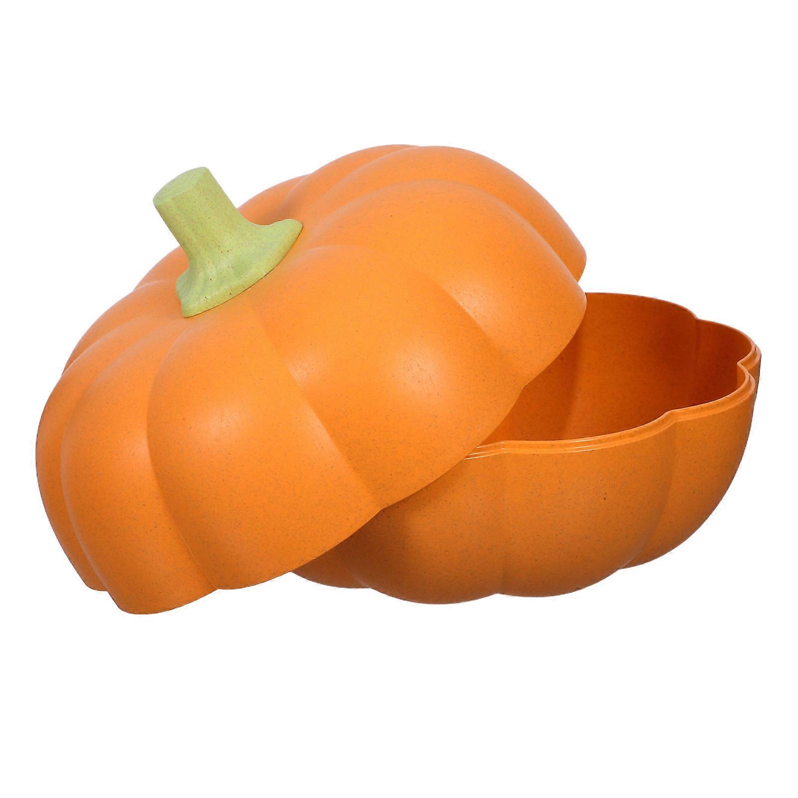 Orange Pumpkin Design Serving Tray For Snacks And Fruits Ideal For Party Guests With Fashionable Appeal 1Pcs