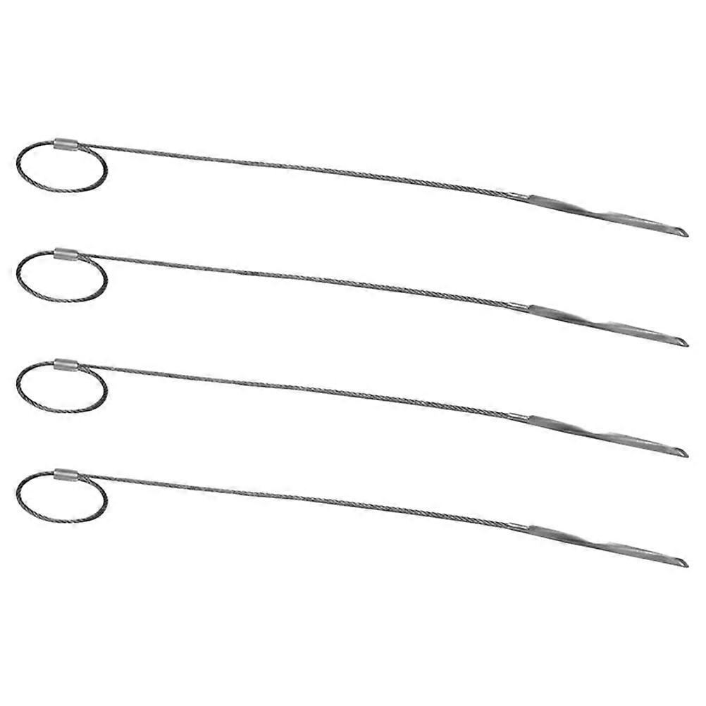 Stainless Steel Grilling Skewers for Home Use Reusable and Easy to Clean 4pcs